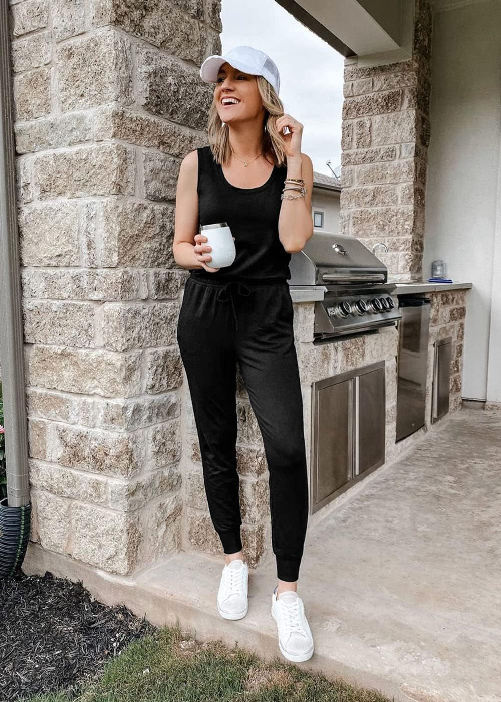 Women'S Two Piece Outfit Sets Casual Summer Sleeveless Matching Lounge Wear Spring Travel Clothes Tracksuit
