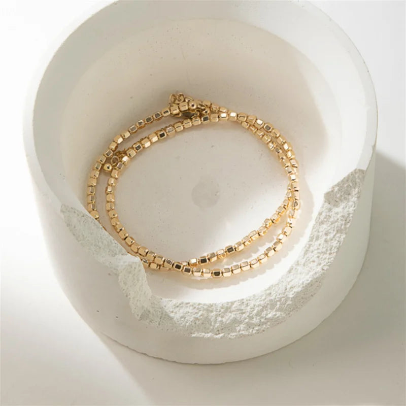 14K Gold Filled Dainty Bead Choker Necklace with Handmade Pendants - Tarnish Resistant Bohemian Jewelry for Women