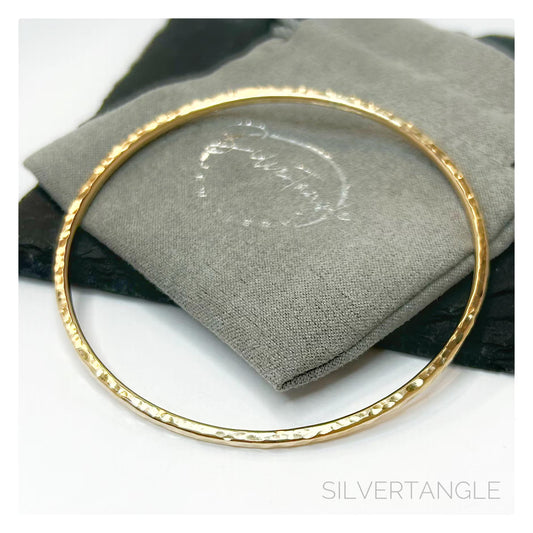 Gold Filled Bangle 14K - Gold Bangle Hammered Gold Bangle - Gold Bangle - round Bangle - Gold Filled Bangle - Gold Bracelet