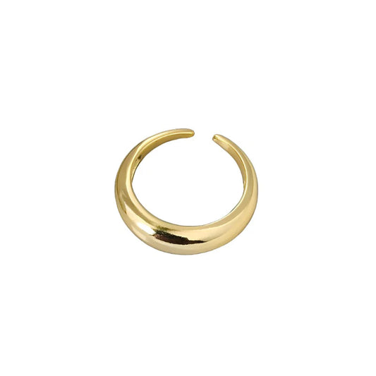 925 Sterling Silver Minimalist 14K Gold Plated Ring