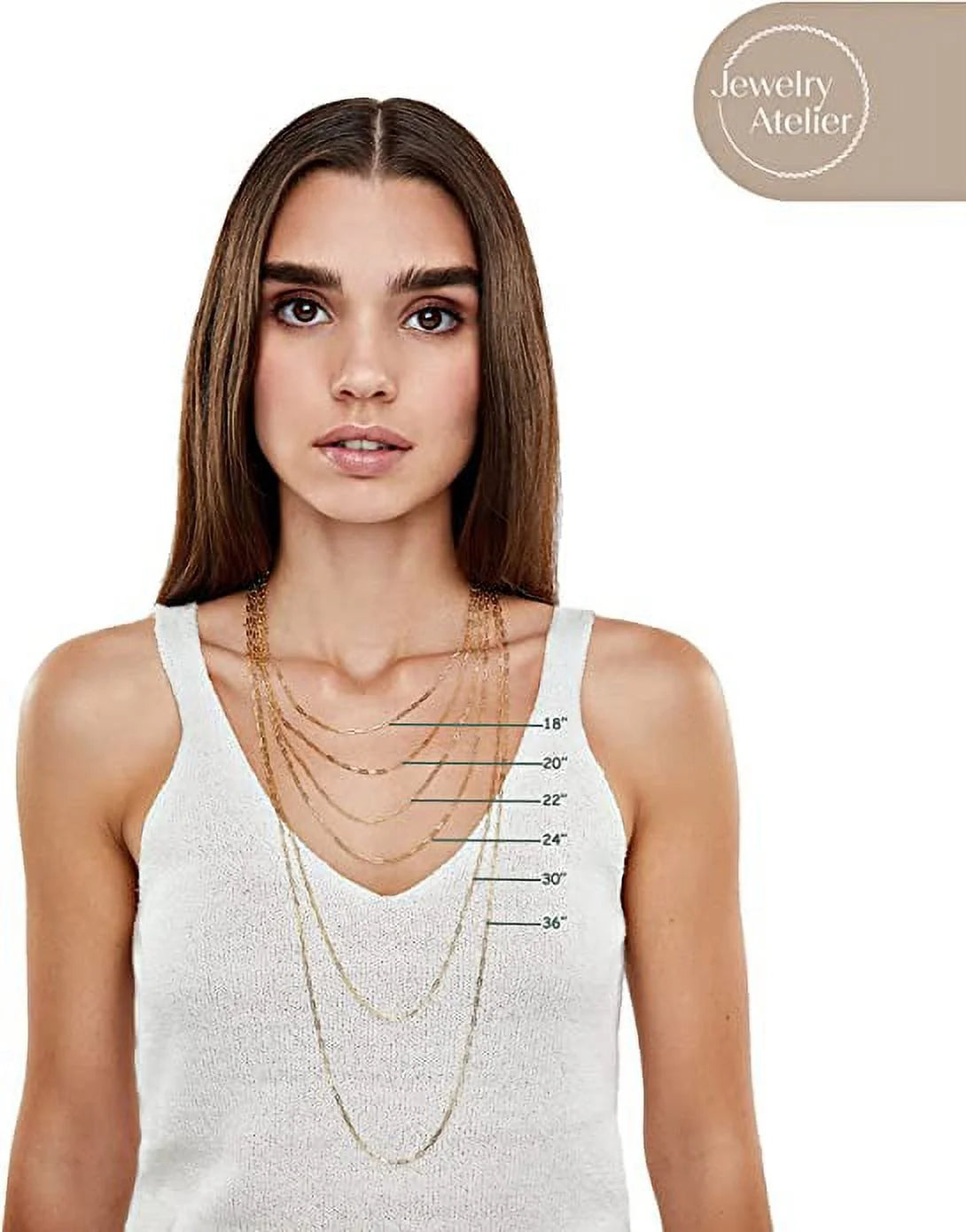 14K Solid Yellow Gold Filled Paper Clip Link Chain Necklace Collection for Men and Women in Various Sizes (2.0mm, 2.5mm)